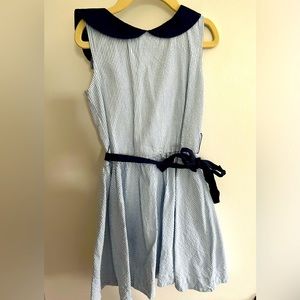Hope and Henry Seersucker blue dress
